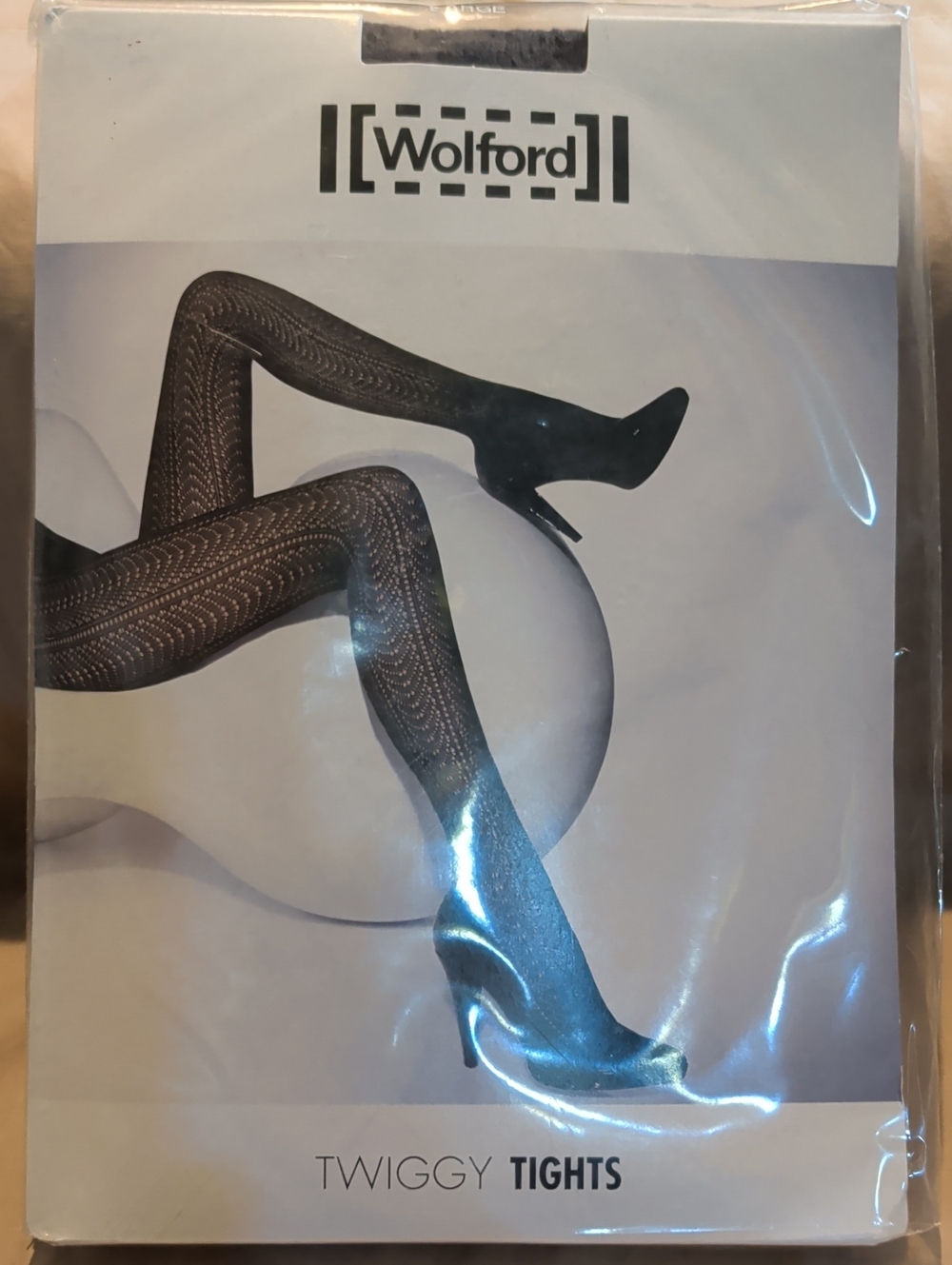 Wolford Twiggy Black Patterned Tights Large